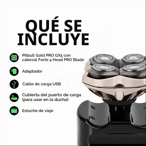 Vista 7 de Skull Shaver - Pitbull Gold PRO GX5 Maquinilla de afeitar para cabeza y cara
