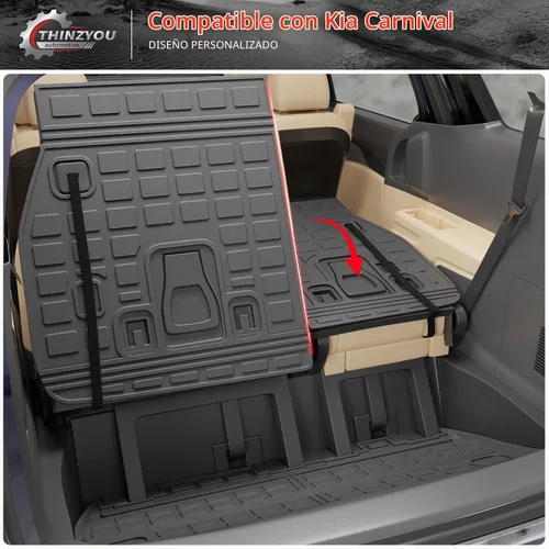 Vista 6 de alfombra de carga para maletero, protector de cubierta de asiento trasero de elastómero termoplástico
