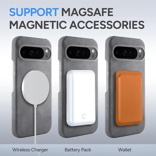 Vista 3 de Funda de teléfono para Google Pixel 9 Pro XL, [compatible con Magsafe] funda magnética protectora a prueba de golpes, soporte delgado y ligero