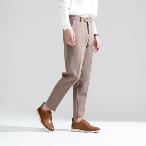 Vista 9 de Jousen Zapatos de vestir para hombre, estilo Oxford, informales, retro, clásicos, cómodos, formales, Derby, de negocios, para hombre