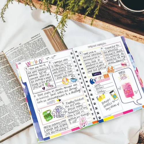 Vista 7 de Diario de gratitud basado en la fe con versículos de las Escrituras y citas inspiradoras, diario inspirador diario sin fecha de 52 semanas