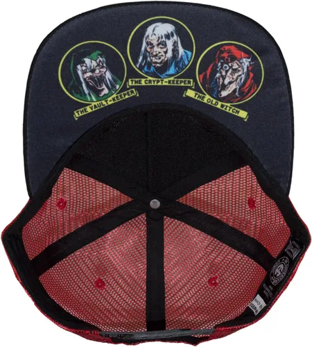 Vista 2 de Historias de The Crypt Red Trucker Hat, Negro, Rojo