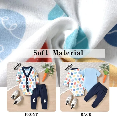 Vista 5 de Aalizzwell Traje de Pascua para bebés recién nacidos