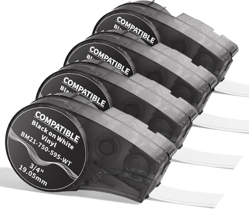 Vista 11 de Compatible with M21-500-499 1/2 Inch Muti-Purpose Nylon Label Tape
