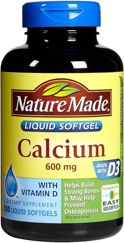 Vista 7 de Nature Made Calcio 600 mg con vitamina D cápsulas blandas líquidas 100 ea (paquete de 2)