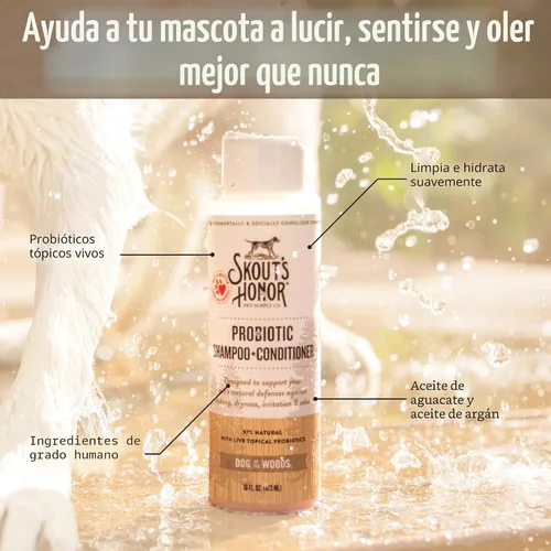 Vista 5 de SKOUT'S HONOR Champú y acondicionador probiótico para perros - DOTW, 16 oz