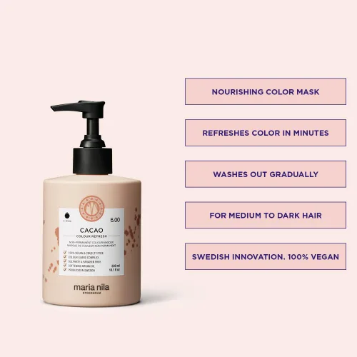 Vista 7 de Maria Nila, Color Refresh - Mascarilla para el cabello marrón, pigmentos semipermanentes, 100% vegano y sin sulfato ni parabenos
