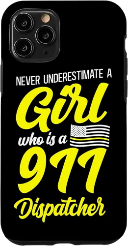 Vista 29 de 911 Dispatcher Thin Gold Yellow Line Girl Female Never Case for iPhone 16