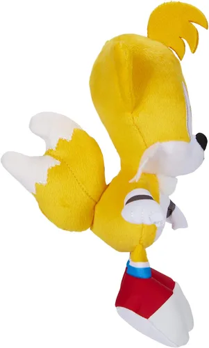 Vista 4 de Sonic The Hedgehog - Figura de peluche (7 pulgadas) de Tails Colas