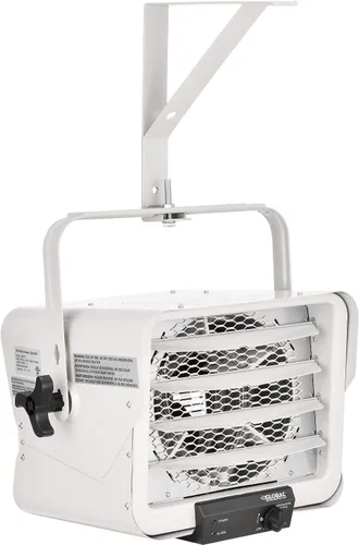 Vista 2 de Global Industrial Calentador eléctrico de unidad de garaje con termostato, Multt-Watt 1881-5000W, 240V-208V, acabado de capa epoxi gris, montaje