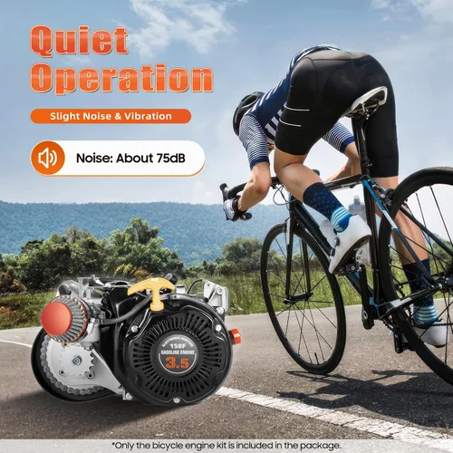 Vista 5 de Kit de motor motorizado a gas de 4 tiempos de 100 cc, conjunto de motor de bicicleta, motor modificado para bicicleta, refrigeración por aire de un