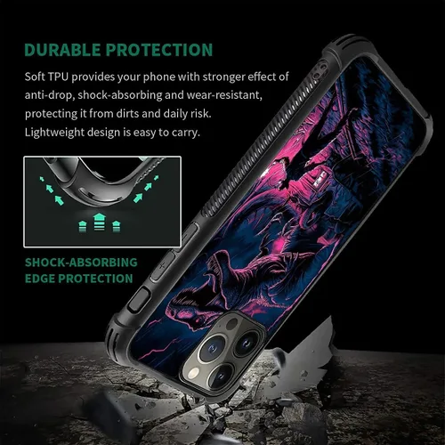 Vista 581 de Funda compatible con iPhone 15, diseño de elefantes africanos, diseño increíble a prueba de golpes, antiarañazos, carcasa trasera de policarbonato