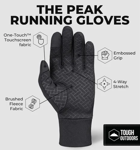 Vista 10 de Guantes de exteriores para pantalla táctil Guantes térmicos diseñados para correr esquí snowboard ciclismo y enviar mensajes Mezcla de 90 nailon 10