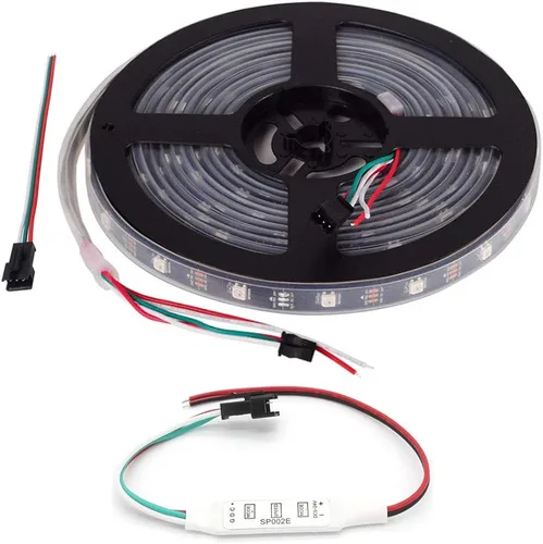 Vista 11 de WS2812B Tira de luces LED de 3.2 pies 1M WS2812B 144LEDs Programable Individual Direccionable WS2811 Tira de LED RGB 5050 incorporada IP30 No