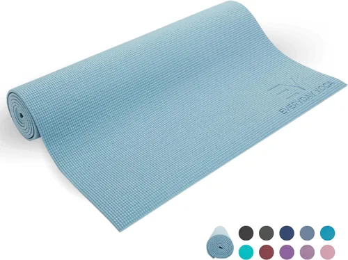 Vista 17 de Everyday Yoga Estera Deluxe, espaciosa de 72"x24" antideslizante para cómodos entrenamientos en casa, extra gruesa de 3-5mm