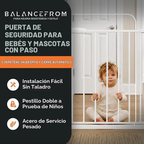 Vista 2 de BalanceFromPuerta de seguridad de Fácil caminata para puertas y escaleras con características de cierre automático / de espera, tamaños múltiples