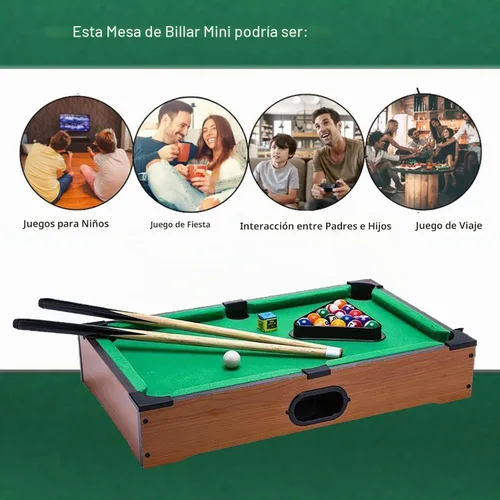 Vista 6 de Mini mesa de billar para niños, mesa de juego de billar pequeña, mesa de billar de sobremesa, juguete de mesa de billar para gato, regalo