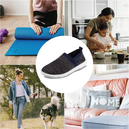 Vista 5 de isotoner Zenz - Zapatillas deportivas elásticas para mujer Negro