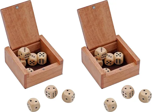 Vista 6 de WE Games Caja de dados de madera con 8 dados de madera redondeados - Instrucciones para 10 juegos de dados