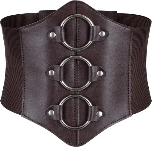 Vista 3 de Elegante disfraz medieval renacentista pirata cosplay vestido corsé cinturón conjunto