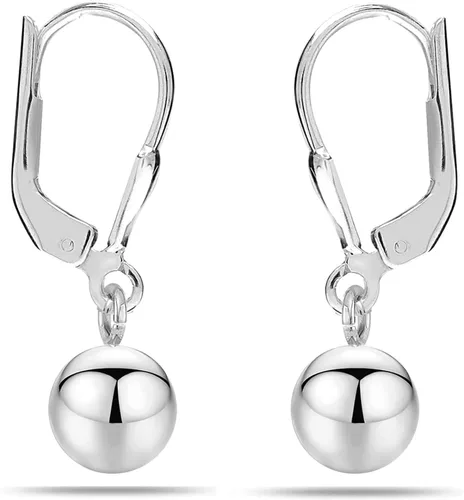 Vista 5 de LeCalla Aretes colgantes de plata de ley para mujer, ligeros, clásicos, con cierre de palanca