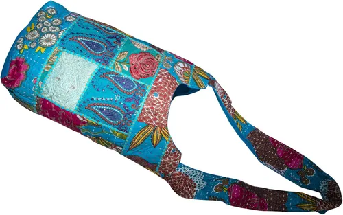 Vista 12 de Tribe Azure - Bolso bandolera de lona para mujer, estilo hobo, floral, para verano, bohemio