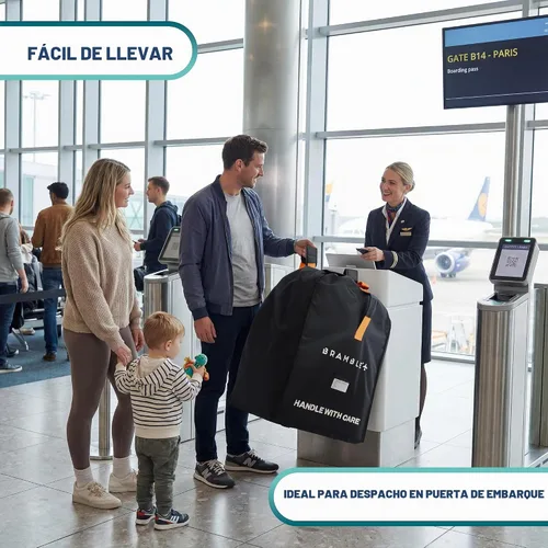 Vista 6 de Bramble - Bolsa de viaje para asiento de automóvil para control de puerta de avión - Bolsa de asiento de automóvil de nailon balístico resistente al