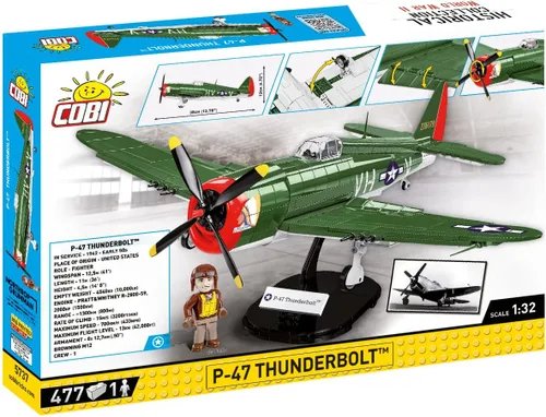 Vista 2 de COBI Colección Histórica Segunda Guerra Mundial P-47 Thunderbolt™ Plane