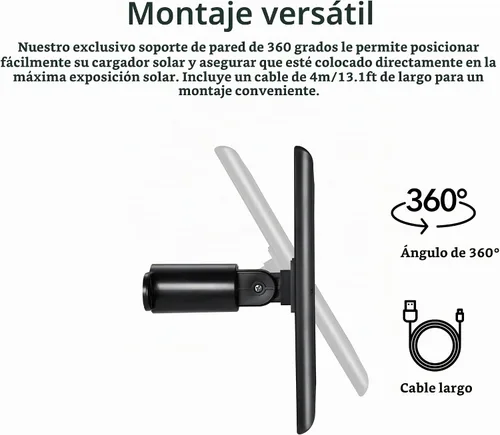 Vista 4 de Wasserstein - Panel solar compatible con batería de cámara Ring Spotlight y con batería totalmente nueva de cámara Ring Stick Up. Alimenta tu cámara