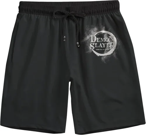 Vista 4 de DrawyMe Pantalones cortos de anime Sanemi V2, pantalones cortos de anime Kimetsu No Yaiba, pantalones cortos de anime para hombre