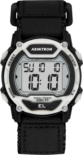 Vista 6 de Armitron Reloj deportivo unisex con cronógrafo digital con correa de nailon, 45-7004