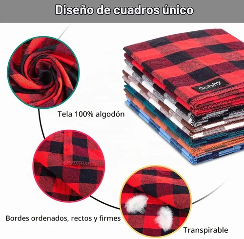 Vista 3 de Bandana para perro chico, bufanda para perro negro azul pequeño, bufanda de bufalo a cuadros, impresión ajustable, pañuelo, babero, accesorios