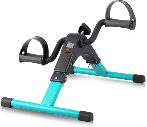 Vista 10 de Folding Pedal Exerciser, Mini Exercise Bike Under Desk Bike Adjustable Resistance, Portable Foot Cycle Pedal, Sitting Peddler Exerciser for Arm