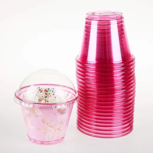 Vista 16 de Golden Apple, Juego de 25 vasos de color con tapas de cúpula sin agujero (azul)..