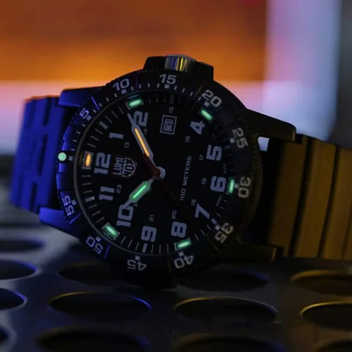 Vista 7 de Luminox - Reloj de tortuga marina de cuero para hombre (1.732in)