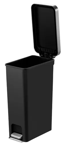 Vista 4 de IXII Bote de basura de 10.5 galones, cubo de basura delgado de plástico para cocina, color negro