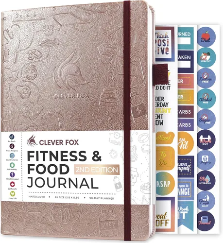 Vista 18 de Clever Fox Diario de fitness & Food – Planificador de nutrición y entrenamiento para mujeres y hombres – Libro de registro de ejercicio de dieta