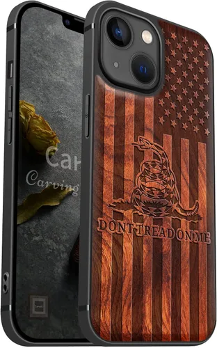 Vista 10 de Carveit Funda magnética de madera para iPhone 13 [madera natural y TPU suave] Funda protectora de madera única a prueba de golpes compatible