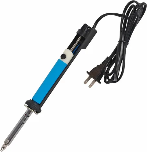 Vista 6 de Aramox 30W 2 en 1 Soldador eléctrico y bomba de desoldadura, herramienta de reparación de aleación de aluminio con protección a tierra