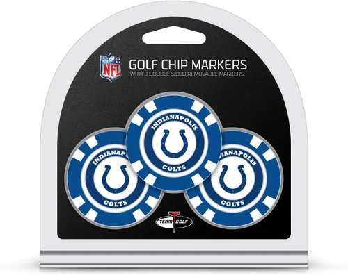 Vista 2 de Team Golf Tamaño de fichas de póquer de la NFL con marcadores de esmalte de doble cara más pequeños