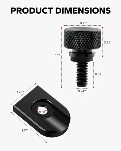 Vista 6 de Amazicha Cubierta de perilla de montaje de tornillo de aluminio negro compatible con Harley Davidson 1996-2024