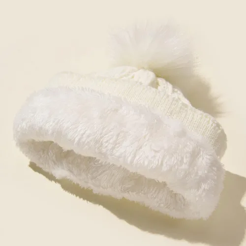 Vista 2 de Rvidbe Gorros de invierno para mujer, gorro holgado de invierno suave, cálido, grueso, de gran tamaño, de punto cable