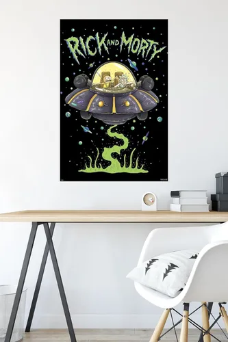 Vista 4 de Trends International Rick And Morty - Póster de pared de barco, 22.375 x 34 pulgadas, versión sin marco