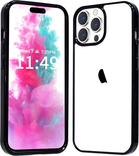 Vista 7 de JJGoo Compatible con iPhone 16 Pro Max Funda transparente, transparente a prueba de golpes, funda protectora trasera de policarbonato duro