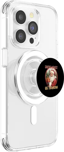 Vista 3 de GIS Technician Christmas Holiday Love Xmas PopSockets MagSafe PopGrip para iPhone