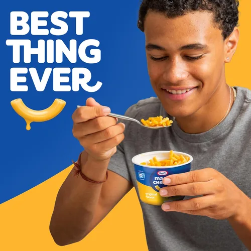 Vista 5 de Kraft - Cena para macarrones con queso, 8 tazas para microondas, original, 2.05 onzas Para cenas o cenas fáciles, sin sabores artificiales