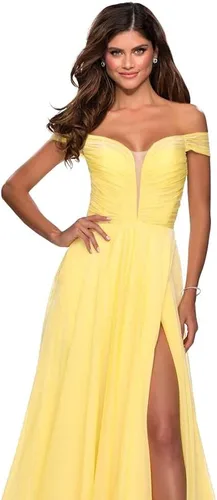 Vista 3 de Vestidos de graduación con apliques de encaje, sin tirantes, de tul con purpurina, largos y acampanados, vestidos de baile para mujer 2023