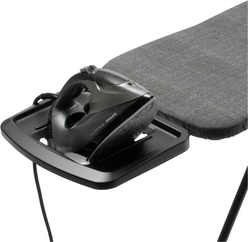 Vista 4 de Brabantia Tabla de planchar cómoda con soporte para plancha de vapor sólido Mediano (talla B) Funda negra de mezclilla de comercio justo Denim