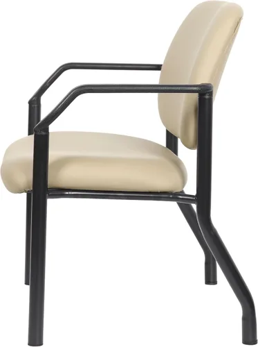 Vista 7 de Boss Office Products Silla de invitados, vinilo, capacidad de peso de 500 libras, color beige