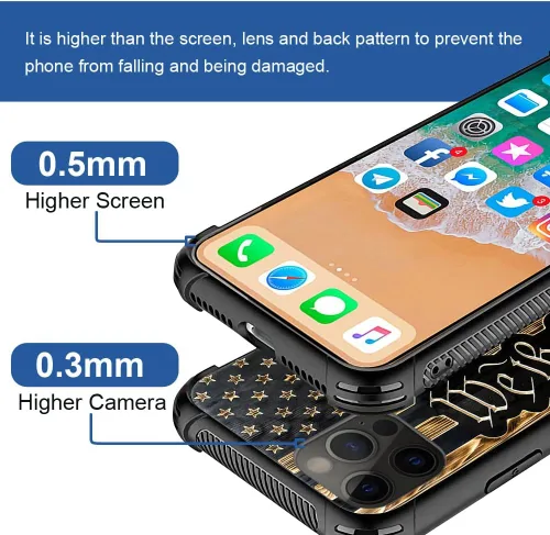 Vista 4 de DAIZAG Funda compatible con iPhone 13, protección completa, a prueba de golpes, antiarañazos, funda de poliuretano termoplástico para hombre